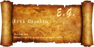 Ertl Gizella névjegykártya